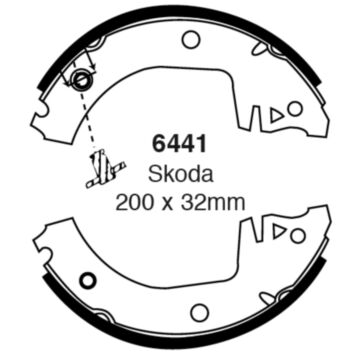 EBC Brakes Brake Shoes (Rear, 6441)