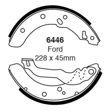 EBC Brakes Brake Shoes (Rear, 6446)