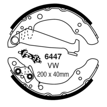 EBC Brakes Brake Shoes (Rear, 6447)