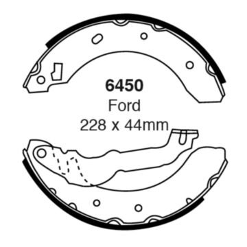 EBC Brakes Brake Shoes (Rear, 6450)