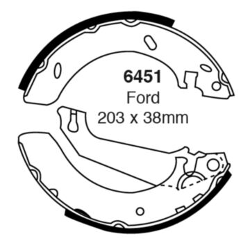 EBC Brakes Brake Shoes (Rear, 6451)