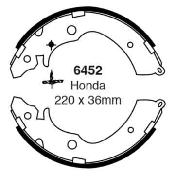 EBC Brakes Brake Shoes (Rear, 6452)
