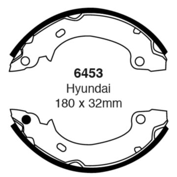 EBC Brakes Brake Shoes (Rear, 6453)