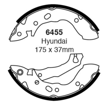EBC Brakes Brake Shoes (Rear, 6455)