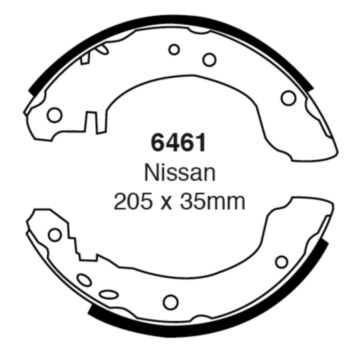 EBC Brakes Brake Shoes (Rear, 6461)