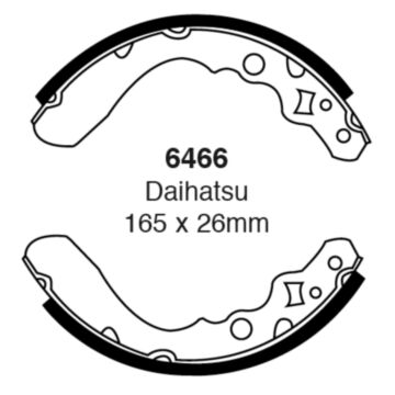 EBC Brakes Brake Shoes (Rear, 6466)