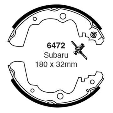 EBC Brakes Brake Shoes (Rear, 6472)