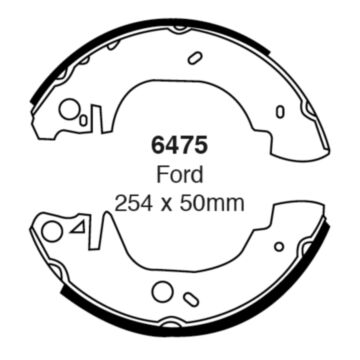 EBC Brakes Brake Shoes (Rear, 6475)