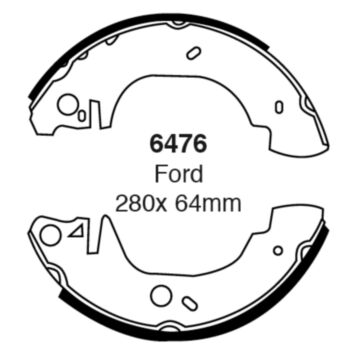 EBC Brakes Brake Shoes (Rear, 6476)