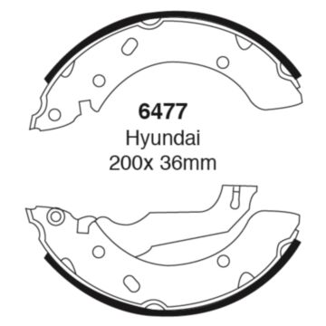 EBC Brakes Brake Shoes (Rear, 6477)