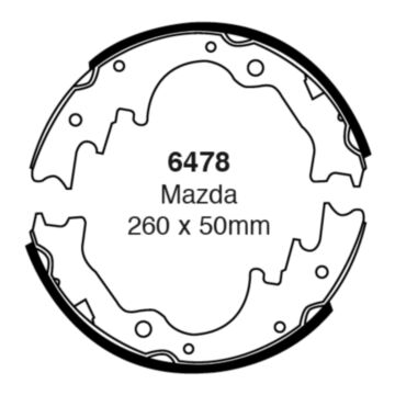 EBC Brakes Brake Shoes (Rear, 6478)