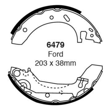 EBC Brakes Brake Shoes (Rear, 6479)