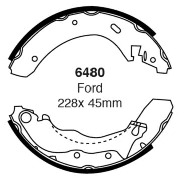 EBC Brakes Brake Shoes (Rear, 6480)