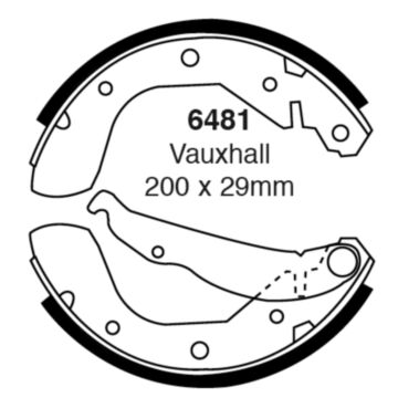 EBC Brakes Brake Shoes (Rear, 6481)