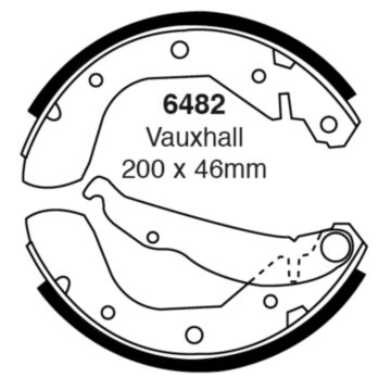 EBC Brakes Brake Shoes (Rear, 6482)