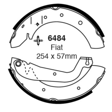 EBC Brakes Brake Shoes (Rear, 6484)