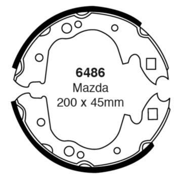 EBC Brakes Brake Shoes (Rear, 6486)