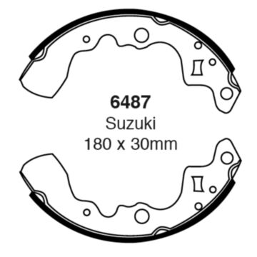 EBC Brakes Brake Shoes (Rear, 6487)