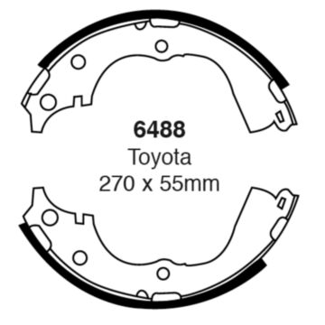 EBC Brakes Brake Shoes (Rear, 6488)