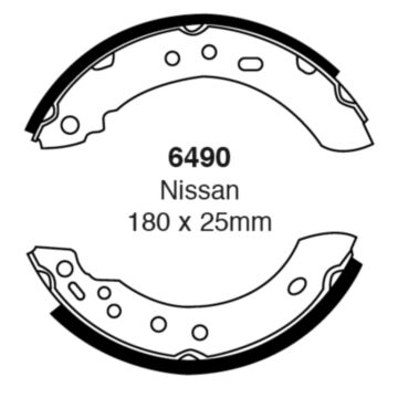 EBC Brakes Brake Shoes (Rear, 6490)