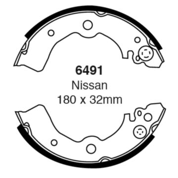 EBC Brakes Brake Shoes (Rear, 6491)
