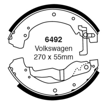 EBC Brakes Brake Shoes (Rear, 6492)