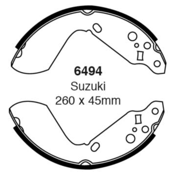EBC Brakes Brake Shoes (Rear, 6494)