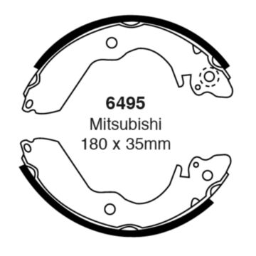 EBC Brakes Brake Shoes (Rear, 6495)