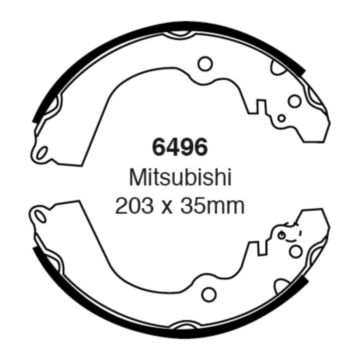 EBC Brakes Brake Shoes (Rear, 6496)
