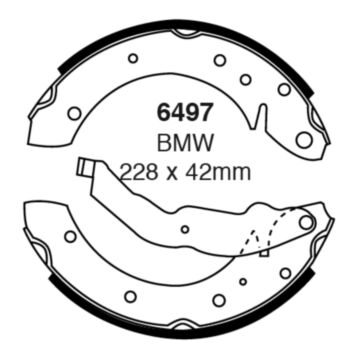EBC Brakes Brake Shoes (Rear, 6497)