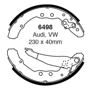 EBC Brakes Brake Shoes (Rear, 6498)