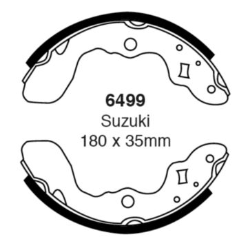 EBC Brakes Brake Shoes (Rear, 6499)