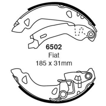 EBC Brakes Brake Shoes (Rear, 6502)