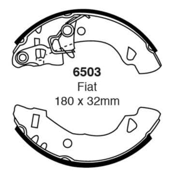 EBC Brakes Brake Shoes (Rear, 6503)
