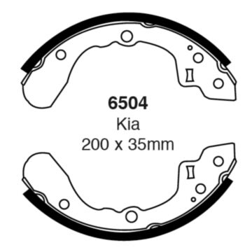 EBC Brakes Brake Shoes (Rear, 6504)