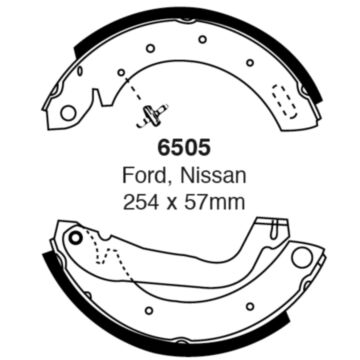 EBC Brakes Brake Shoes (Rear, 6505)