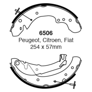 EBC Brakes Brake Shoes (Rear, 6506)