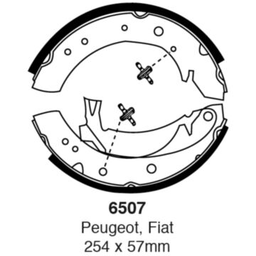EBC Brakes Brake Shoes (Rear, 6507)