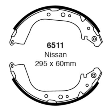 EBC Brakes Brake Shoes (Rear, 6511)
