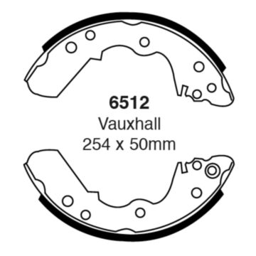 EBC Brakes Brake Shoes (Rear, 6512)