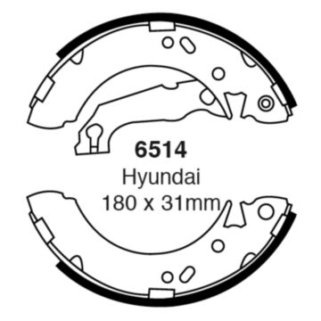 EBC Brakes Brake Shoes (Rear, 6514)