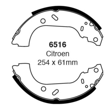 EBC Brakes Brake Shoes (Rear, 6516)