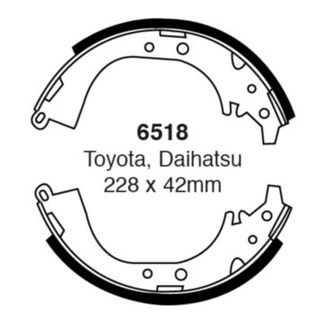 EBC Brakes Brake Shoes (Rear, 6518)