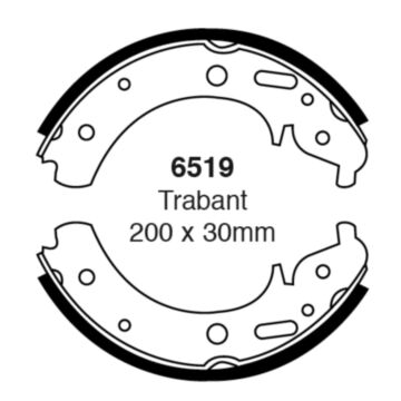 EBC Brakes Brake Shoes (Front, 6519)