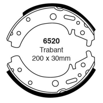 EBC Brakes Brake Shoes (Rear, 6520)