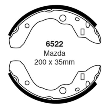EBC Brakes Brake Shoes (Rear, 6522)