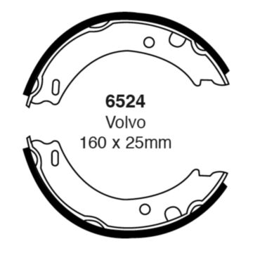 EBC Brakes Brake Shoes (Rear, 6524)