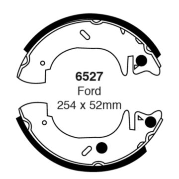 EBC Brakes Brake Shoes (Rear, 6527)