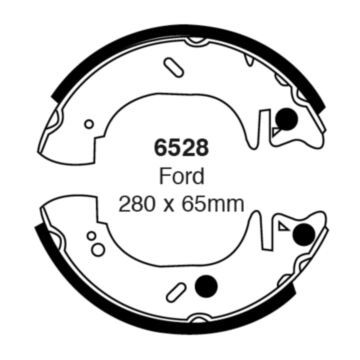 EBC Brakes Brake Shoes (Rear, 6528)