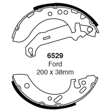 EBC Brakes Brake Shoes (Rear, 6529)